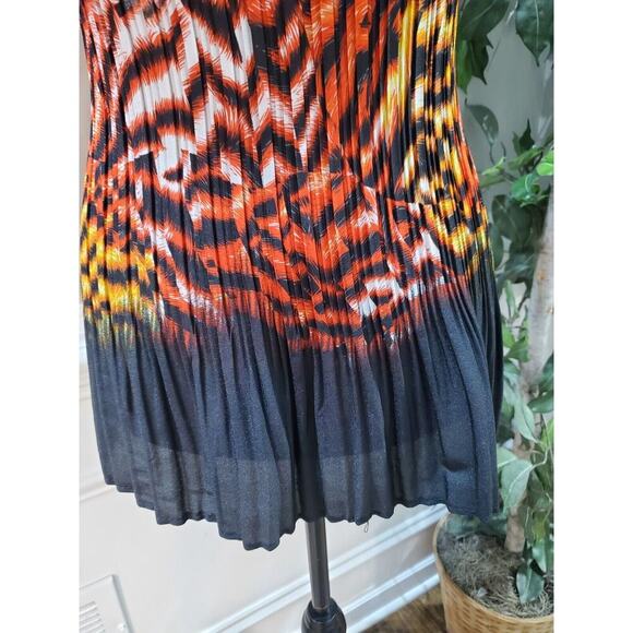 Cato Women Multi Pleated 100% Polyester Scoop Neck Short Sleeve Top Blouse Large - Picture 3 of 11